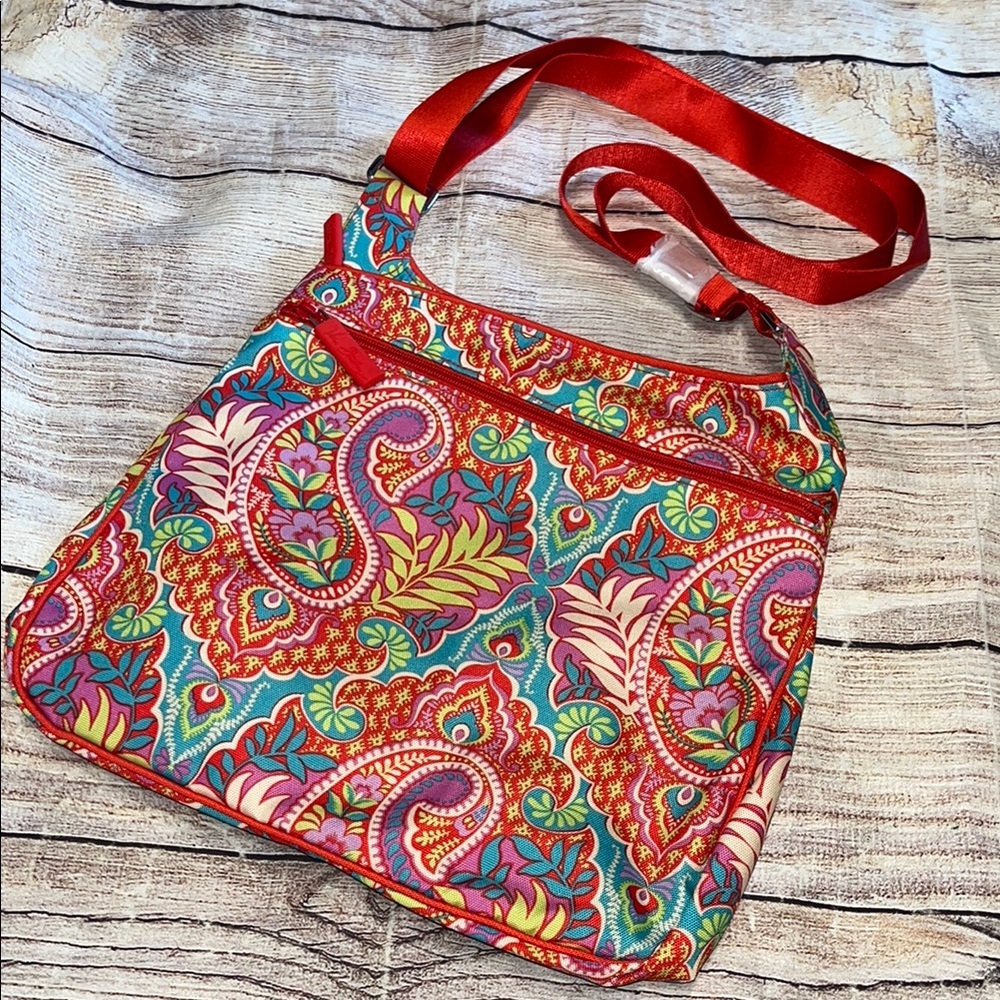 Vera Bradley Lighten Up Slim Crossbody Paisley in Paradise NWT